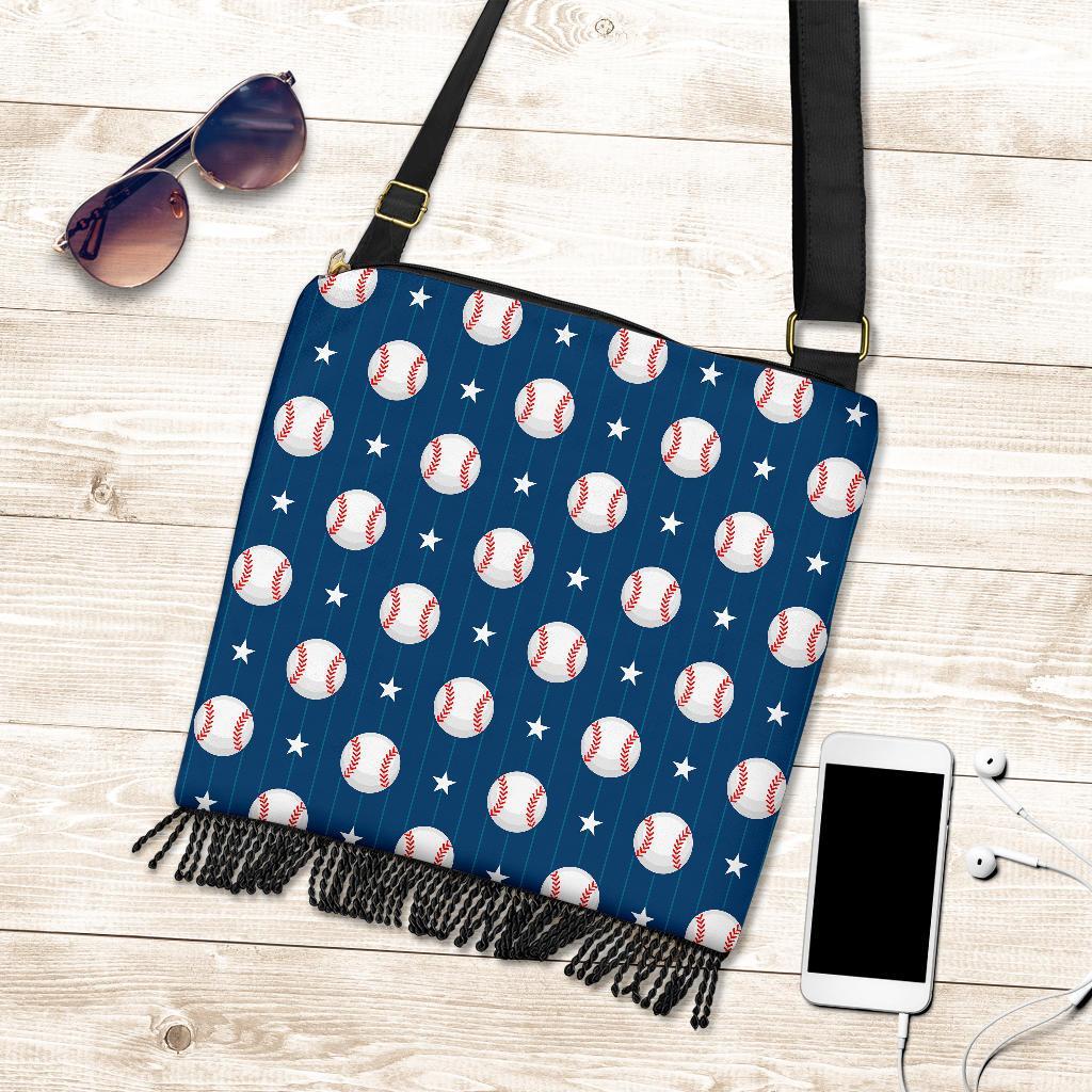 Baseball Star Pattern Print Crossbody bags-grizzshop