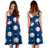 Baseball Star Pattern Print Dress-grizzshop