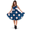 Baseball Star Pattern Print Dress-grizzshop