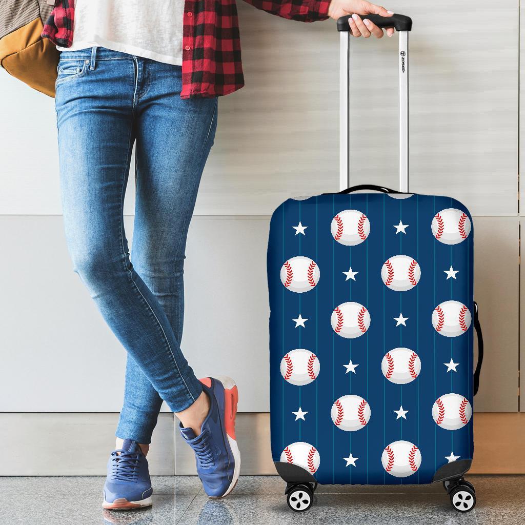 Baseball Star Pattern Print Luggage Cover Protector-grizzshop