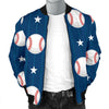 Baseball Star Pattern Print Men's Bomber Jacket-grizzshop