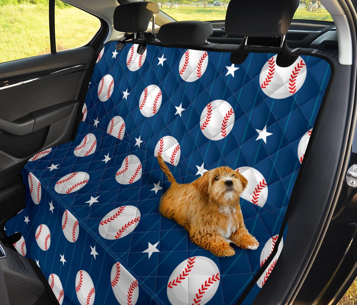 Baseball Star Pattern Print Pet Car Seat Cover-grizzshop