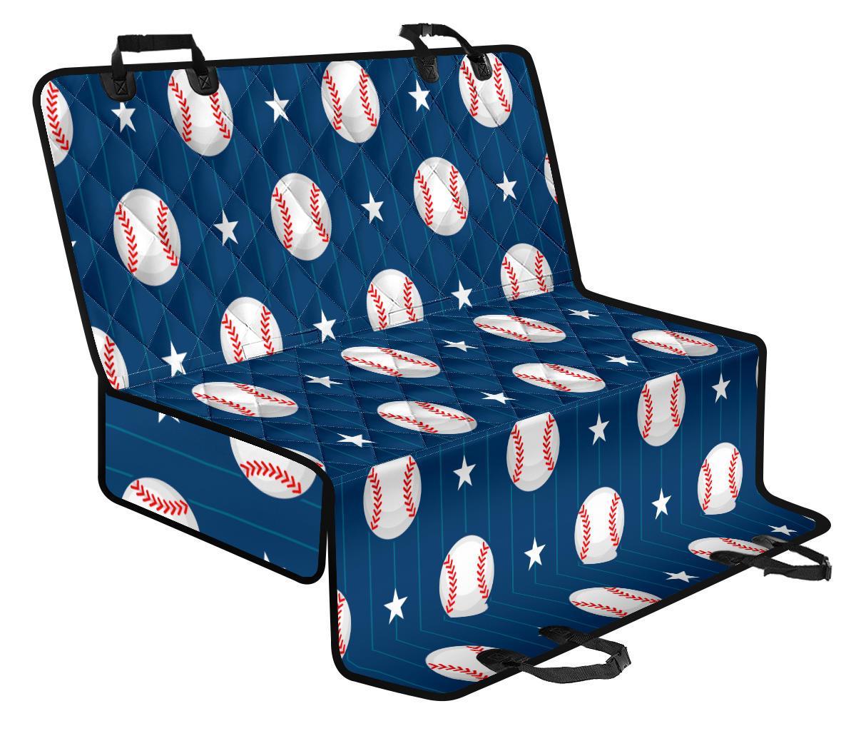 Baseball Star Pattern Print Pet Car Seat Cover-grizzshop