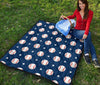 Baseball Star Pattern Print Quilt-grizzshop