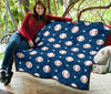 Baseball Star Pattern Print Quilt-grizzshop