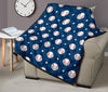 Baseball Star Pattern Print Quilt-grizzshop