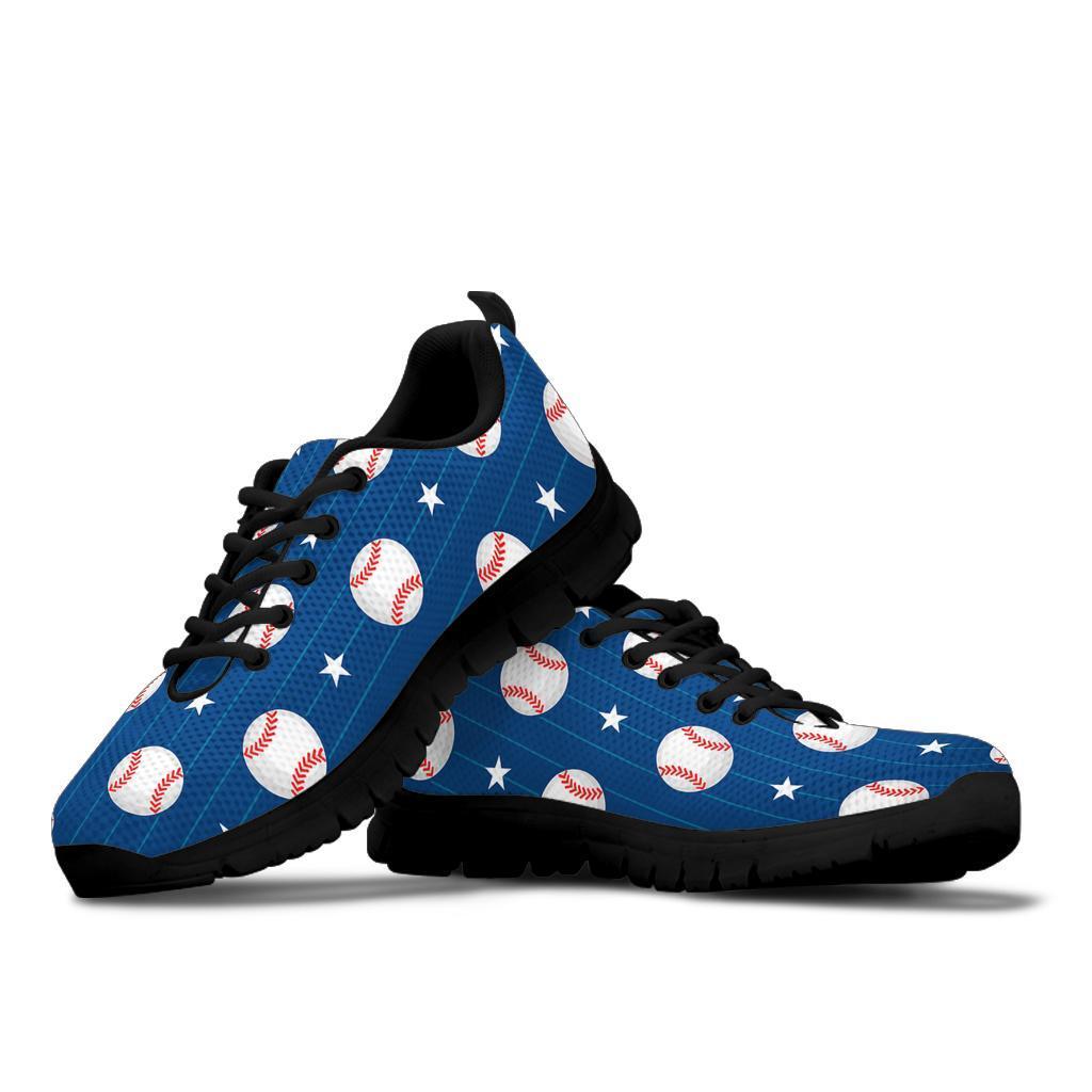 Baseball Star Pattern Print Sneaker Shoes For Men Women-grizzshop