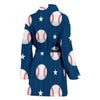 Baseball Star Pattern Print Women Long Robe-grizzshop