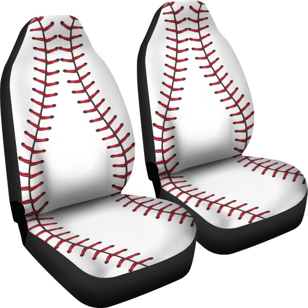 Baseball Stitches Universal Fit Car Seat Covers-grizzshop