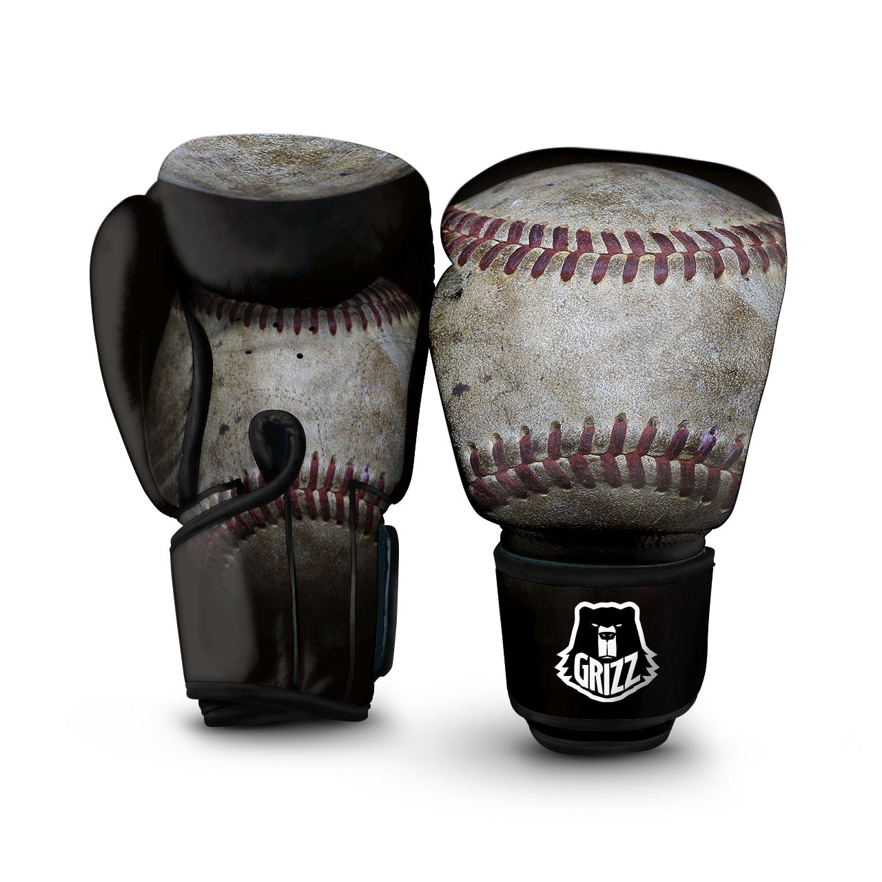 Baseballs Grunge Print Boxing Gloves-grizzshop