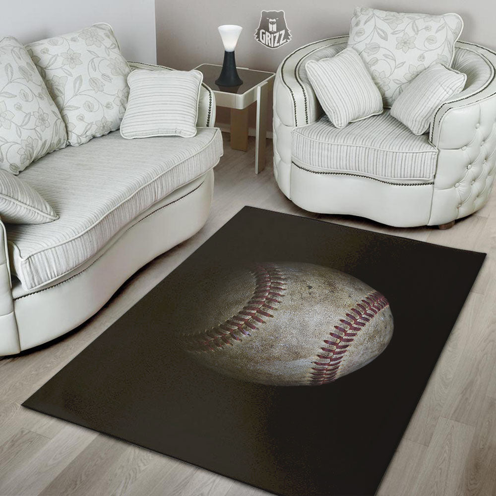 Baseballs Grunge Print Floor Mat-grizzshop