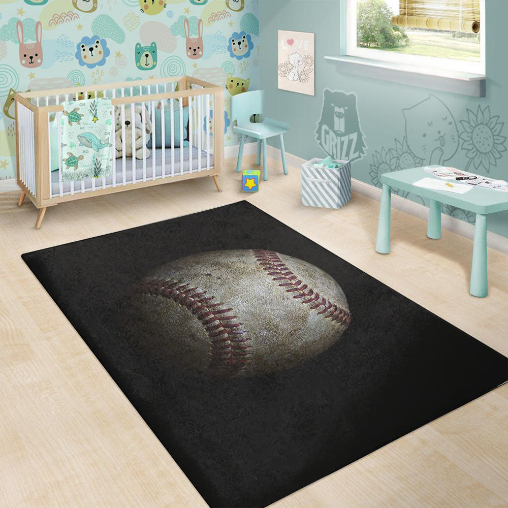 Baseballs Grunge Print Floor Mat-grizzshop