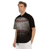 Baseballs Grunge Print Men's Short Sleeve Shirts-grizzshop