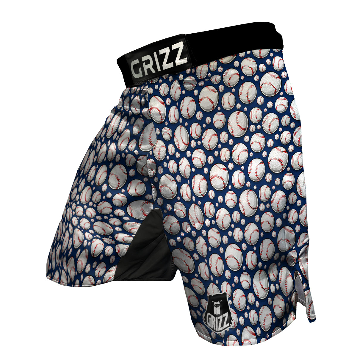 Baseballs Print Pattern MMA Shorts-grizzshop