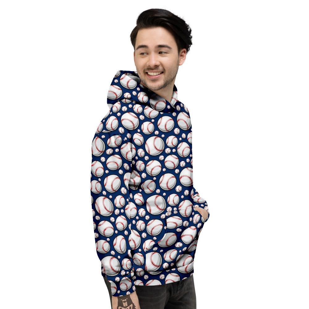 Baseballs Print Pattern Men's Hoodie-grizzshop