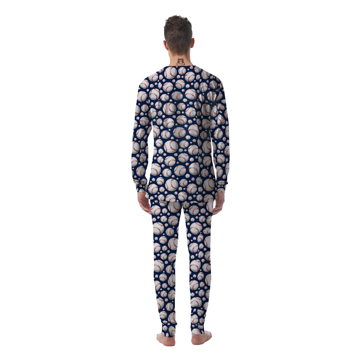 Baseballs Print Pattern Men's Pajamas-grizzshop