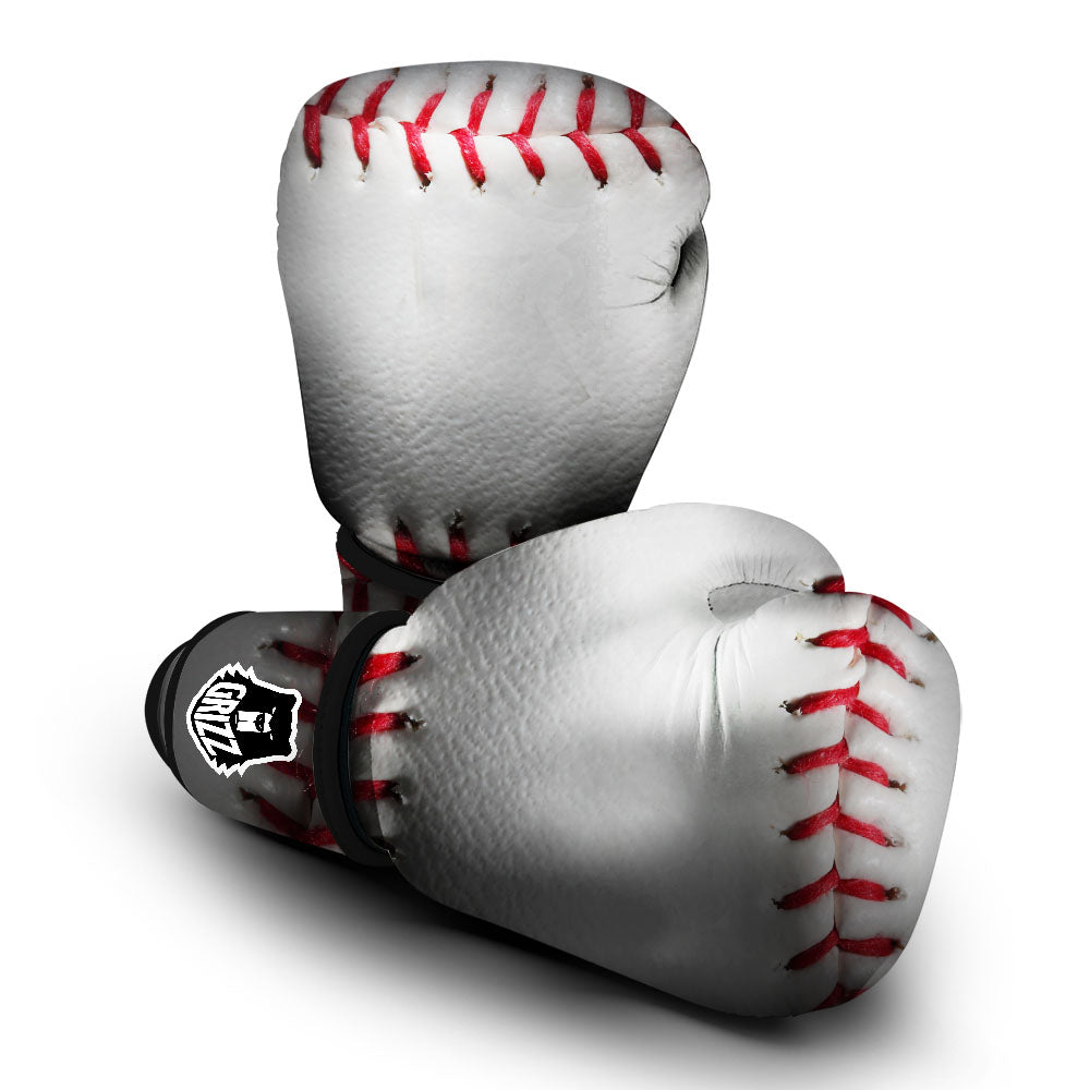 Baseballs Texture Print Boxing Gloves-grizzshop