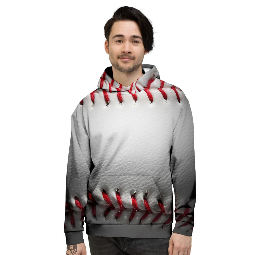 Baseballs Texture Print Men's Hoodie-grizzshop