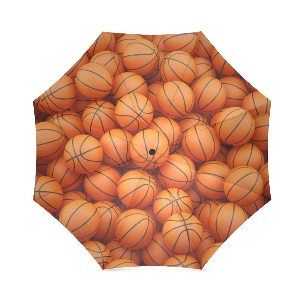 Basketball Pattern Print Foldable Umbrella-grizzshop