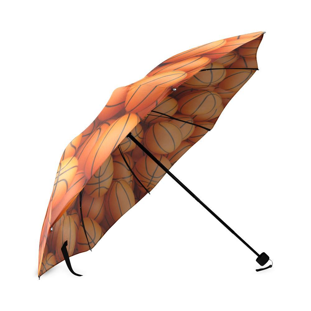 Basketball Pattern Print Foldable Umbrella-grizzshop