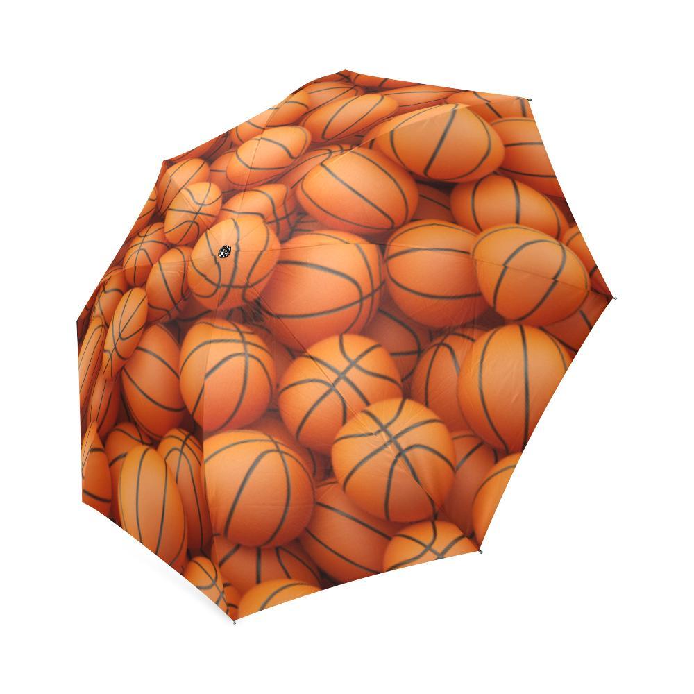 Basketball Pattern Print Foldable Umbrella-grizzshop