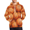 Basketball Pattern Print Men Pullover Hoodie-grizzshop