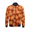 Basketball Pattern Print Men's Bomber Jacket-grizzshop