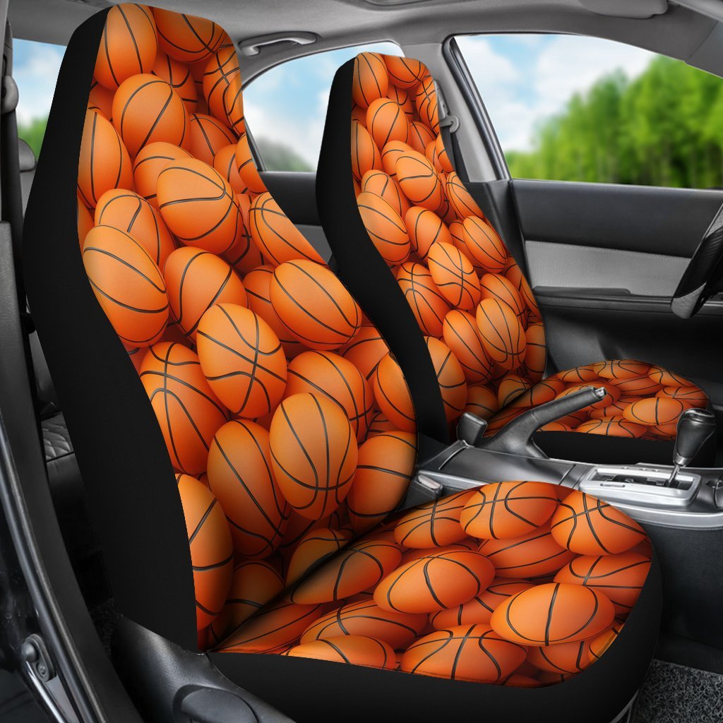 Basketball Pattern Print Universal Fit Car Seat Cover-grizzshop