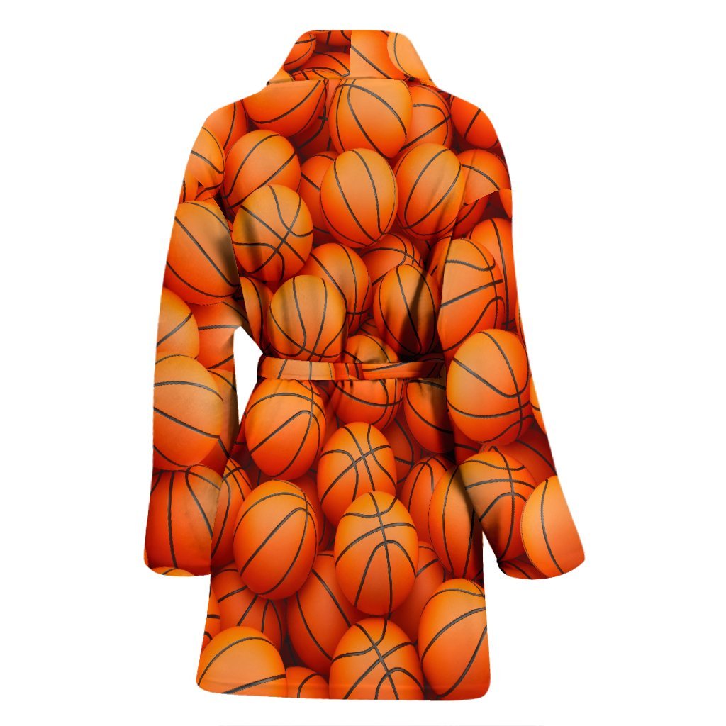 Basketball Pattern Print Women Long Robe-grizzshop