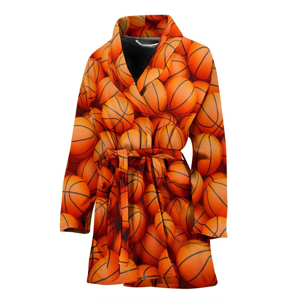 Basketball Pattern Print Women Long Robe-grizzshop