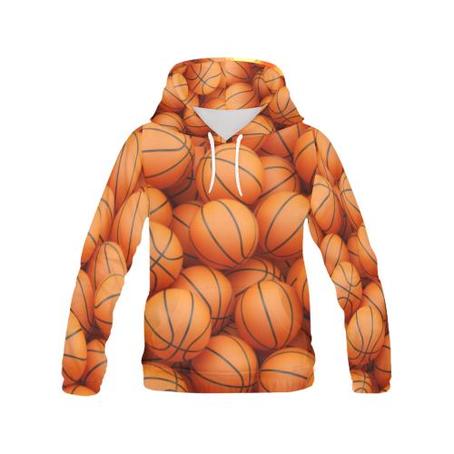 Basketball Pattern Print Women Pullover Hoodie-grizzshop