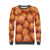 Basketball Pattern Print Women's Sweatshirt-grizzshop