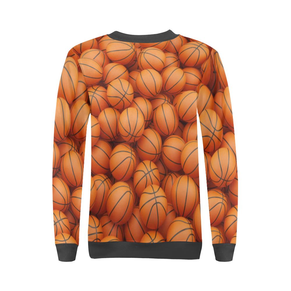 Basketball Pattern Print Women's Sweatshirt-grizzshop