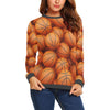 Basketball Pattern Print Women's Sweatshirt-grizzshop