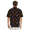 Basketball Players Funny Print Pattern Men's Short Sleeve Shirts-grizzshop