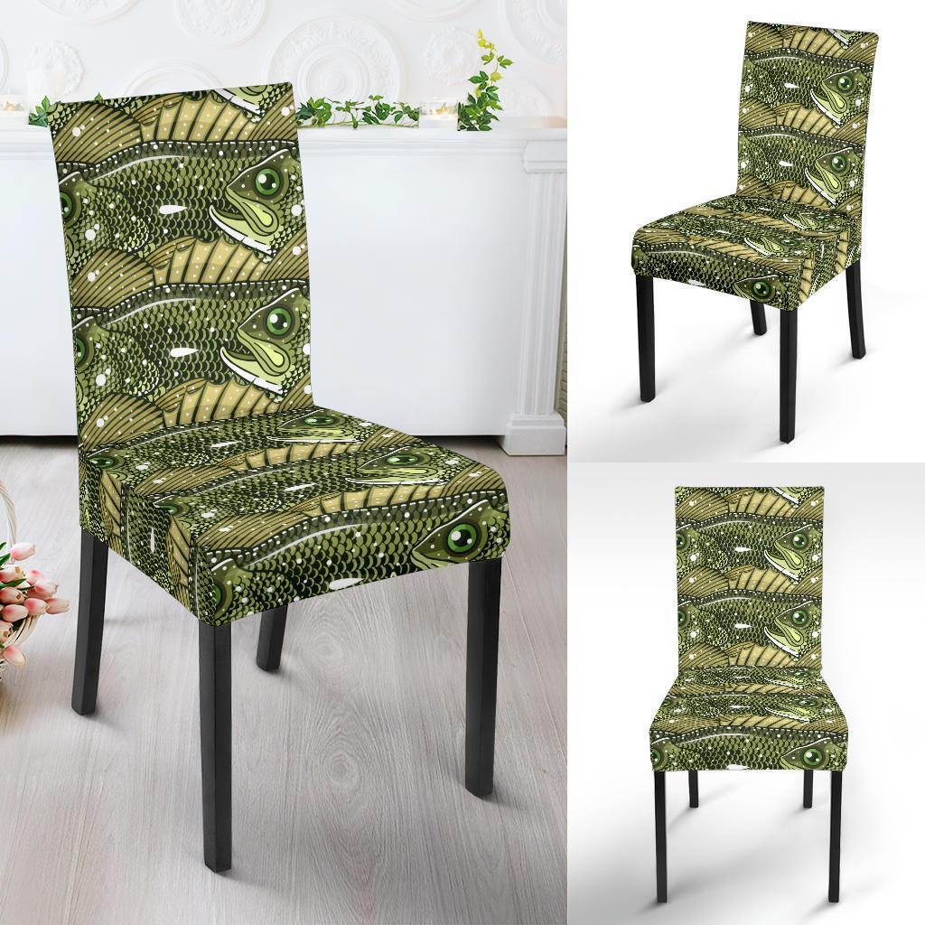 Bass Fishing Bait Pattern Print Chair Cover-grizzshop