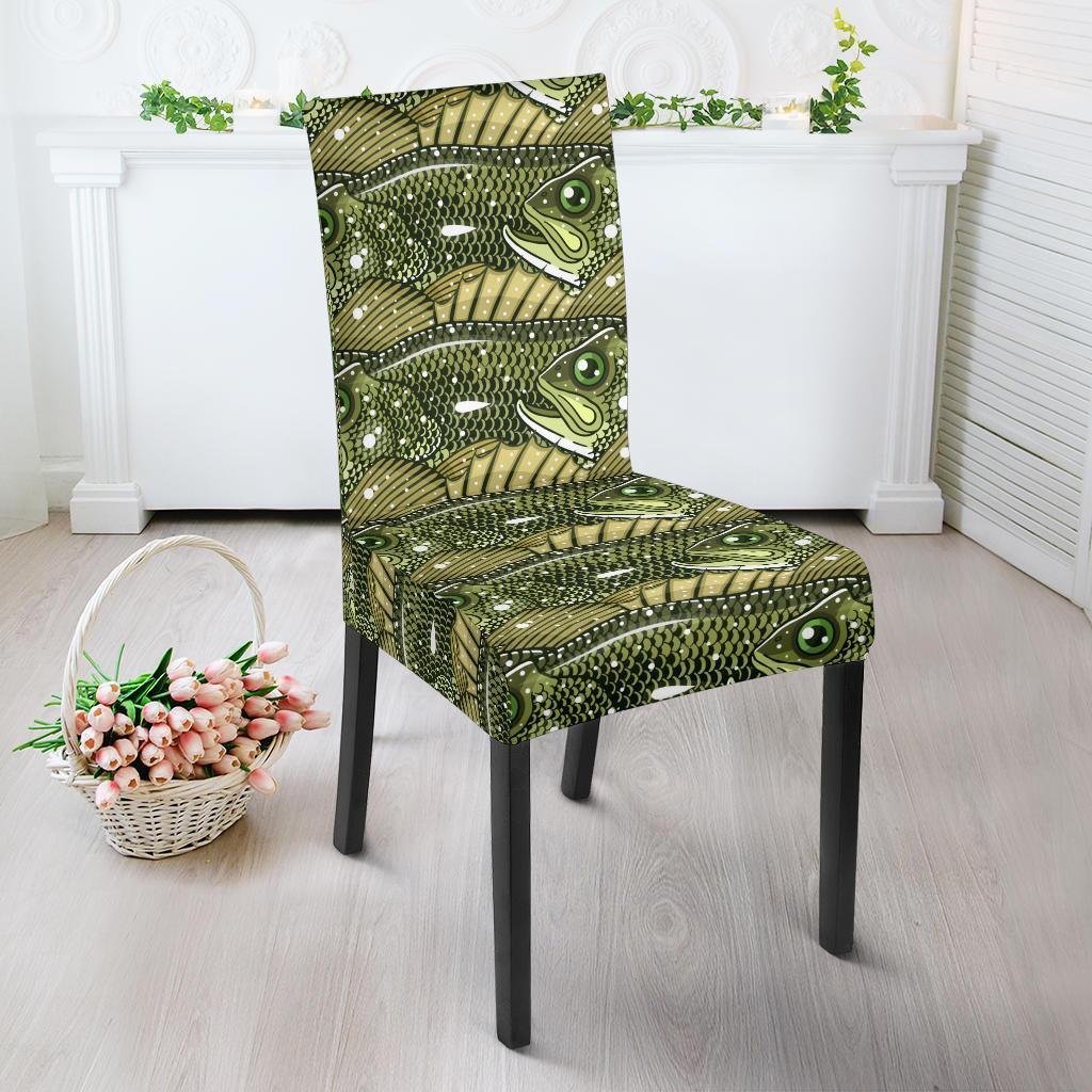 Bass Fishing Bait Pattern Print Chair Cover-grizzshop
