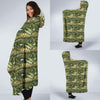 Bass Fishing Bait Pattern Print Hooded Blanket-grizzshop