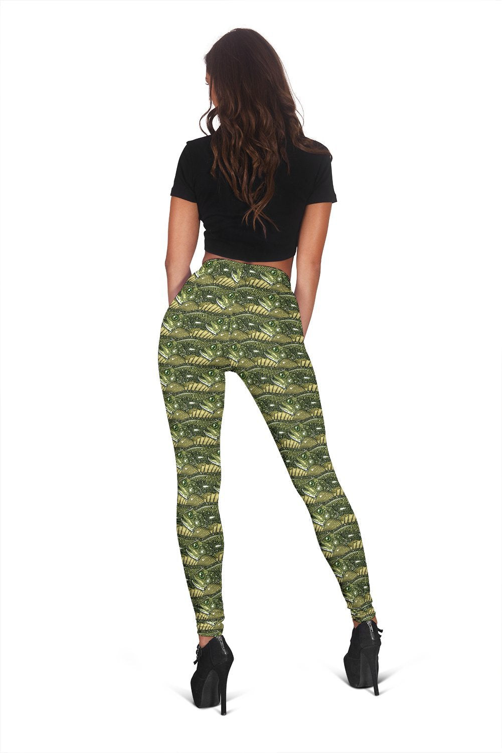 Bass Fishing Bait Pattern Print Women Leggings-grizzshop