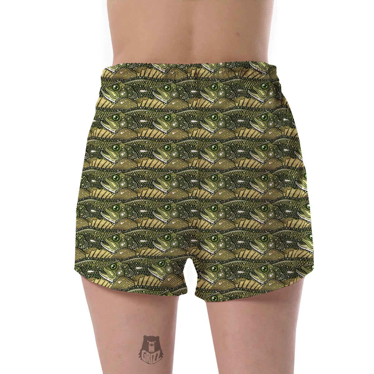 Bass Fishing Bait Pattern Print Women's Shorts-grizzshop