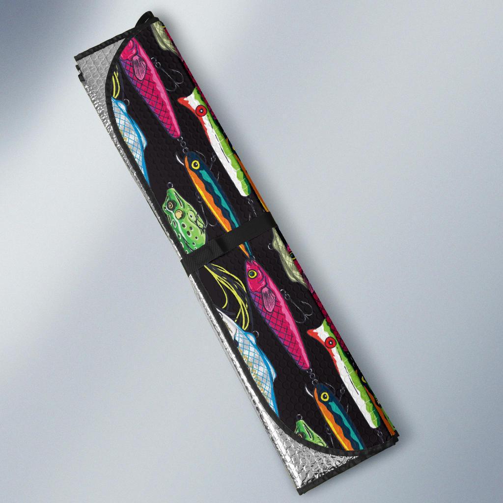Bass Fishing Bait Print Pattern Car Sun Shade-grizzshop