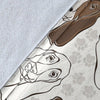 Basset Hound Dog Pattern Print Blanket-grizzshop