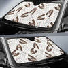 Basset Hound Dog Pattern Print Car Sun Shade-grizzshop