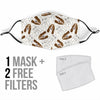 Basset Hound Dog Pattern Print Face Mask-grizzshop