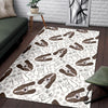 Basset Hound Dog Pattern Print Floor Mat-grizzshop