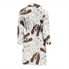 Basset Hound Dog Pattern Print Men Long Robe-grizzshop