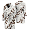 Basset Hound Dog Pattern Print Men Long Robe-grizzshop