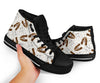 Basset Hound Dog Pattern Print Men Women's High Top Shoes-grizzshop