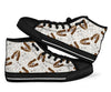 Basset Hound Dog Pattern Print Men Women's High Top Shoes-grizzshop