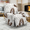 Basset Hound Dog Pattern Print Recliner Cover-grizzshop